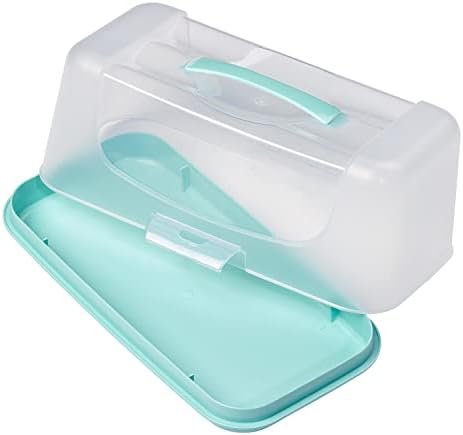 Tala, Rectangular Cake Carrier and Storage Container, Ideal for Cakes, Loafs and Cupcakes, Airtight with Strong and Stable Base and Secure Locking Clips,White