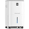 5500 Sq Ft Dehumidifier for Basement with Drain Hose VEAGASO 80 Pints Dehumidifiers for Home Large Room Bathroom with Water Tank Intelligent Humidity Control Auto Defrost 24H Timer Child Lock