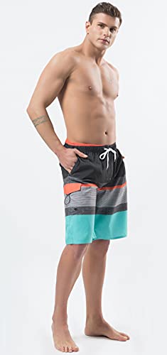 Men's Quick Dry Board Shorts with Lining Blue Size uk/us322