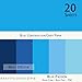 Blues Cardstock Art Paper 20 Sheets 12 x 12 Craft Cover Stock Stash Pack- Assorted Colored Scrapbook 80lb Card Stock for Construction Crafts, Embossing, Quilling, Cardmaking