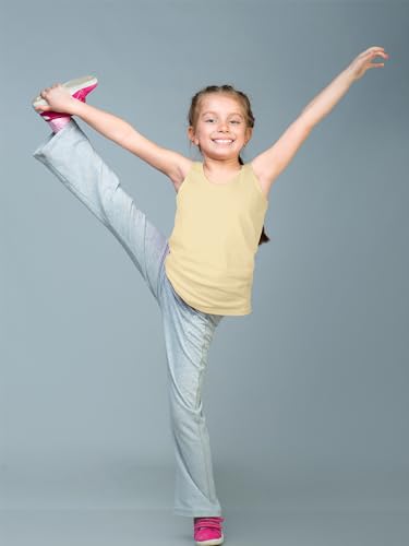 Image of Geyoga 6 Pieces Girls Dance Tank Top Sleeveless Cami Racerback Crop Camisole Outfit for Ballet Athletic