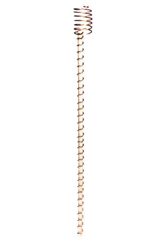 12" Electroculture Plant Stakes 6 Pack - Natural Wood Wrapped With Pure Solid Copper - Solid Wrap #TOP4