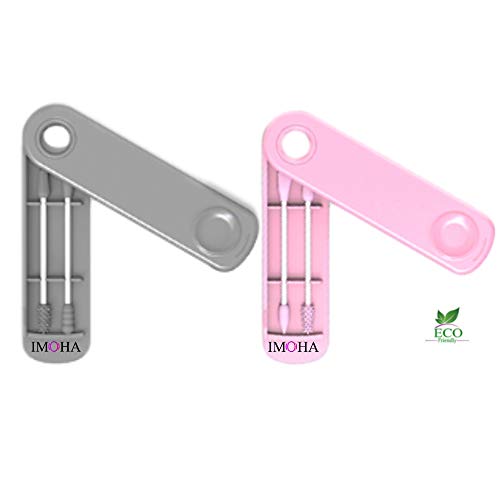 Preisvergleich Produktbild Baumwoll-Schaft, wiederverwendbar, Silikon-Schaft, waschbar, mit Aufbewahrungsbox, 4 Stück