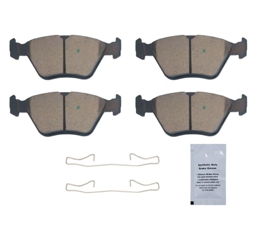 Image of HUSCH D740 Front Ceramic Brake Pads Kit Fit For Mercedes-Benz E320 1996-2003, For CLK430 1999-2003, For CLK320 1998-2003, For E300 1998-1999, For E430 1998-2002, For SLK320 2001-2004