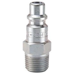 Parker Hannifin H0E Steel Pneumatic Industrial Interchange Nipple with Male Pipe Thread, Non-Valve, Straight Through, 3/8