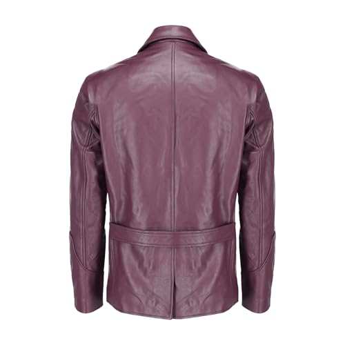 Image of Jild Lambskin Leather Jacket Men Casual Coat - Notched Collar Classic Bond's Style Ultimate Leather Blazer for Men