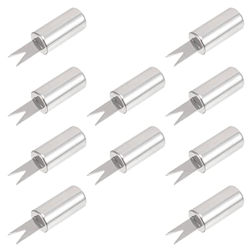 Operitacx 10pcs Stainless Steel Corn Forks for BBQ and Fruit Resistant Holders for Easy Serving and Enjoyment at Parties and Picnics