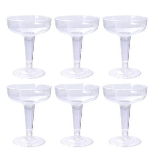 BCOATH 20個 入り使い捨て透明カクテルグラス 飲みやすい プラスチック製パーティーカップ 結婚式宴会向けおしゃれゴブレット