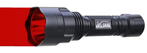 WAYLLSHINE Single Mode Red Light Flashlight, 1 Mode Red LED Flashlight 18650 Red Flashlight Red Light, Red LED Red Light For Astronomy, Aviation, Night Observation(No Battery Included)