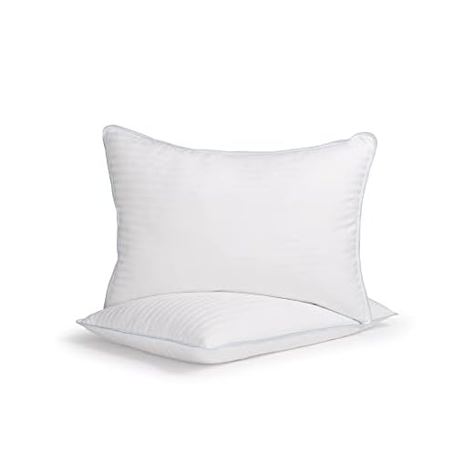 Bed Pillow - Premium Down Alternative Sleeping Pillows w/ 100% Cotton Casing Cover - Medium Density Loft for Back and Side Sleepers - Pack of 2 Pillows Standard / Queen Size 20" x 28"