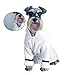 JUMPLAWN Creative Hooded Dog Bathrobe High Absorbent Quick Drying Pet Pajamas for Dogs Cats Cozy XL White for After Bathing Soft Microfiber Nightgown