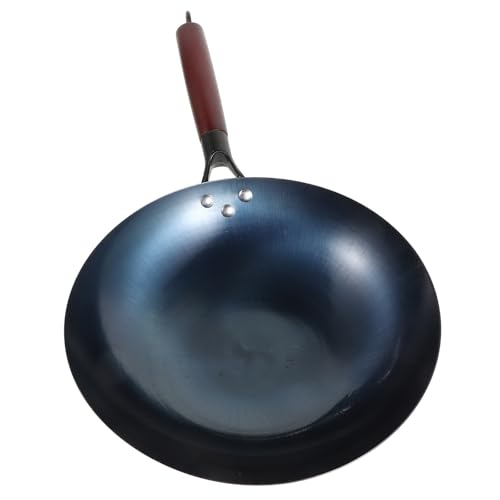 Wok de Hierro Solustre 30 cm con Mango de Madera