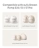 eufy Original 24mm Flange (2-Pack), Replacement Accessories for Wearable Breast Pump E20/S1/S1 Pro, HeatFlow™ Technology, Food-Grade Silicone, Durable, Comfortable, Ergonomic Fit