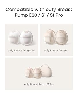 eufy Original 24mm Flange (2-Pack), Replacement Accessories for Wearable Breast Pump E20/S1/S1 Pro, HeatFlow™ Technology, Food-Grade Silicone, Durable, Comfortable, Ergonomic Fit