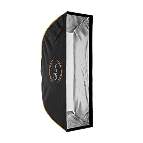 Glow Ez Lock 16X48 Quick Strip Rectangular Bowensmount Softbox With External And Internal Diffusers, Deflector Disk, Eggcreate Grid, Soft Box Speedring Adapter For Studio Speedlight Softbox Lighting #TOP7