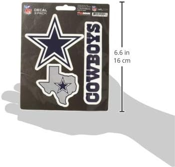Fanmats NFL Dallas Cowboys Team Decal, 3-Pack, Blue, One Size - Image 3