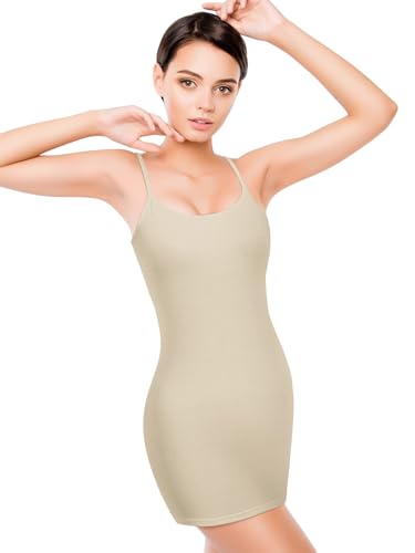 Image of WILLBOND 3 Pieces Women Basic Long Tanks Adjustable Spaghetti Strap Camisole Top