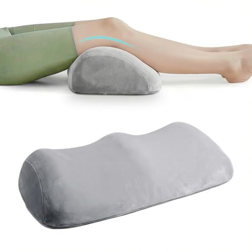 Ergonomie Kniekissen für Schlafen - Knierolle Venenkissen 55×30×12CM Knierolle Lagerungsrolle Venenkissen Beinhochlagerungskissen Polsterkissen für Beine Knie Seiten- und Rückenschläfer (Hellgrau)