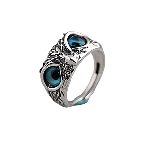 Wedity Devil Eyes Owl Ring Retro Silver Adjustable Animal Bird Band Wedity Devil Eyes Owl Ring Retro Silver Adjustable Animal Bird Band
