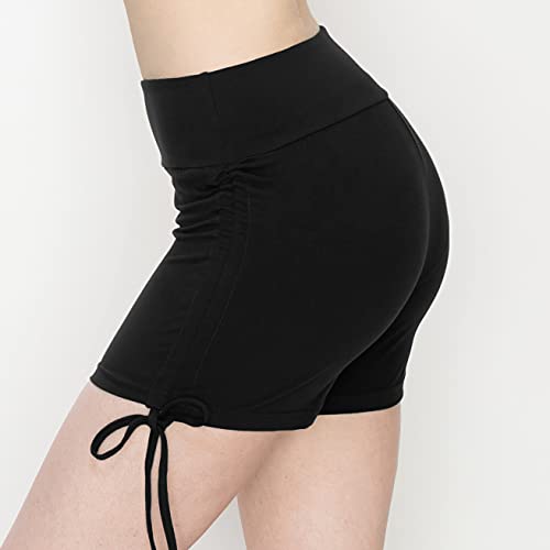 Image of ALWAYS Faux Leather Shorts - High Waist Active Stretch Yoga Short Pants for Women