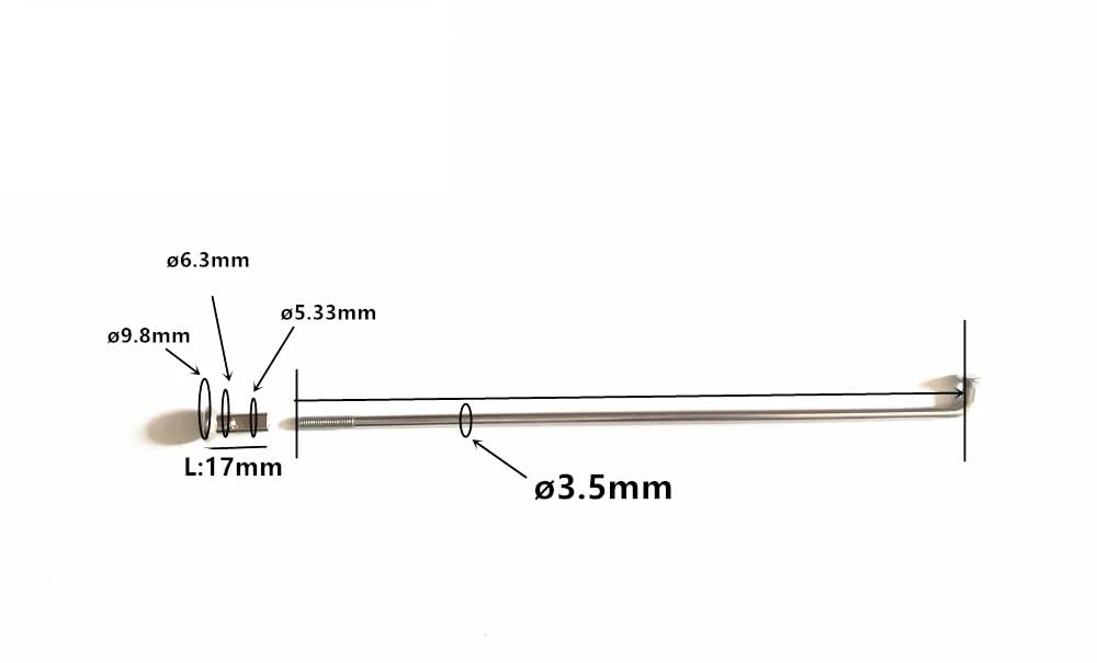 Raggi Bici 36 Pezzi/Lotto 9G Diametro 3,5 mm X 100-225 mm mm Raggi for Bici Fuoristrada retrofit 304 Acciaio Inossidabile Raggi for Ruote for motociclette E-Bike