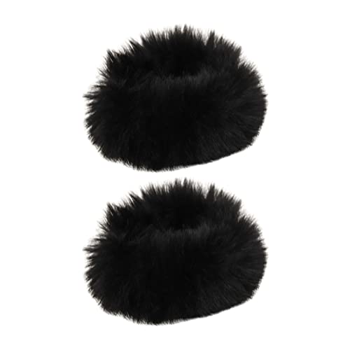 シュシュ 髪飾り ヘアゴム シュシュ ヘアーバンド 大人っぽい 髪飾り 2 PCS毛皮のような髪のシュシュ、のどのウサギの毛皮のシュシュ、女性または女の子のための弾性の髪のネクタイポニーテールホルダー