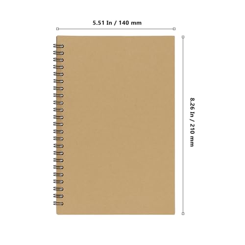 Carnets à spirales kraft A5 lignés pour organiser vos notes - 2