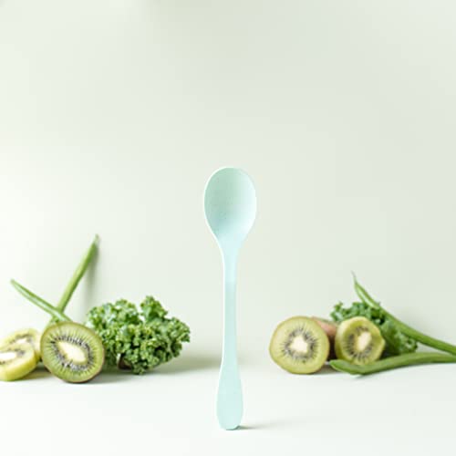 Knork Eco 12 Piece (Fork, Knife, Spoon) Plant Based Cutlery Bamboo Reusable Flatware Set, (Mint, Coral, White, Gray) #TOP6
