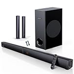 180W Sound Bar MEREDO 2 in 1 Detachable Soundbar for TV 2.1CH Soundbar with Subwoofer USB Audio Delivery 5 EQ Modes Treble & Bass Adjust (ARC Cable) Optical/BT 5.4/AUX, 12L Deep Bass - 32 Inch