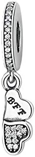 FGT Sterling Silver Flowers Charm for Bracelets Necklaces Pendants Dangle Crystal Gift for Women Girls Best Friend BFF Daughter Mum Girlfriend Family Sisters Mothers Day Valentine Birthday