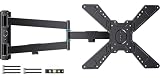 BONTEC Supporto TV da parete per TV da 32 a 75 pollici, portata 50 kg, braccio estensibile 838 mm, rotazione a 90 gradi da orizzontale a verticale, staffa girevole e inclinabile, VESA max 600x400 mm
