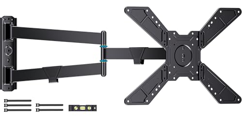 Support mural TV bras long au design robuste avec rotation paysage portrait