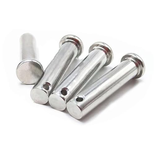 4 Pcs Single Hole Clevis Pins, M18 Flat Head Locking Clevis Pins Hitch Pin, for Trailer Latch, Mechanics Repair, Furniture Installation, Industrial Equipment(M18x40mm)