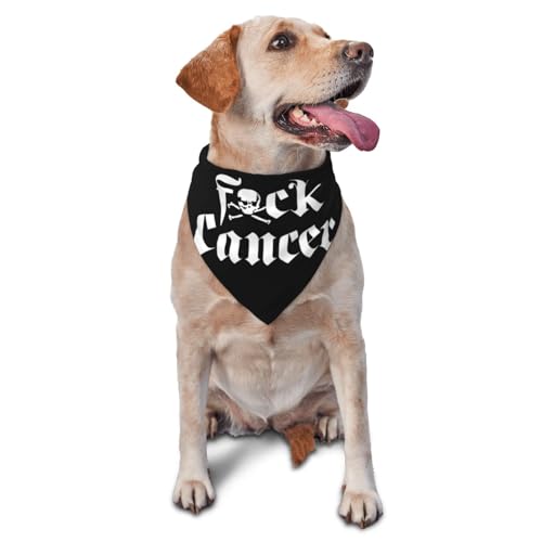 Fuck Cancers Pet Scarf Triangular Head Dog Bib Dog Cat Scarf Accessories Bandana Decoration Pet Towels
