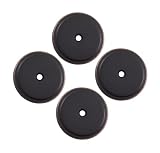 Door Knob Backplate Hardware | 1 3/4 inch for Bifold Closet Door Cabinet Drawer or Dresser | Vintage Bronze (Pack of 4)