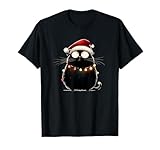 Nastrovje Potsdam Weihnachtsbaum-Katze Weihnachten Geschenke T-Shirt, Kinder (Unisex), Schwarz, Klein, Pullover, Kurzärmelig