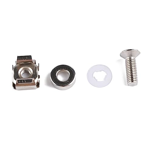 Anneome M5 x 20mm Mounting Screws Nuts Stainless Steel Square Hole Cage Nut Kit for Server Cabinet