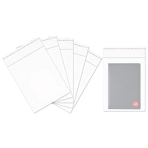 Cellophantüten Selbstklebend Plastiktüten 100pcs 20x25cm Transparente Klebeverschluss Zellophanbeutel Cellophantüten OPP Polybeutel 50µm für Bäckerei Kekse Süßigkeiten Fotos (15 Größen verfügbar) Cover