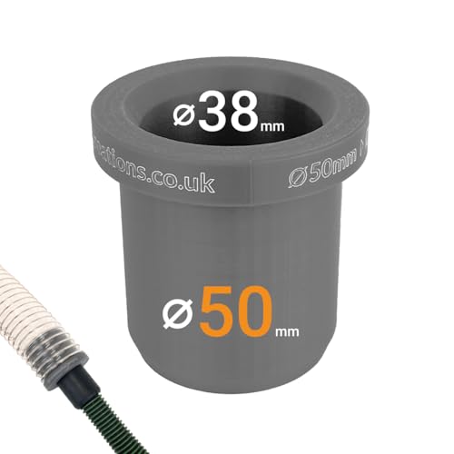 Image of Dust Extractor Hose Reducer – 50mm to 38mm ID/OD | Connector for Workshop & Power Tools