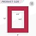 Space Art Deco, 10 Pack Picture Frame Mats, 8x10 China Red Mattes with Core Bevel Cut 4.5x6.5 Opening for 5x7 Pictures, Acid Free Photo Matting for Artwork