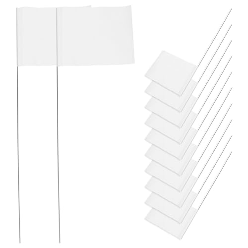 Drapeaux d'irrigation COLLBATH blancs pour sécuriser la tonte du jardin