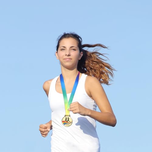 Medallas para maratón de competición juego de 3 piezas de metal con cordones 6