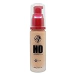 W7 HD Foundation - Oil-Free Liquid Foundation for Poreless, Matte Medium Coverage - 30ml (Sand Beige)