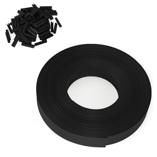 IDMarket - Kit de lamelles occultantes PVC noires L.60 M pour panneau grillagé
