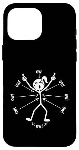 Ow Ow Ow Ow Stickman Figure Humorous Chronic Pain Awareness �X�}�z�P�[�X iPhone 16 Pro Max �p