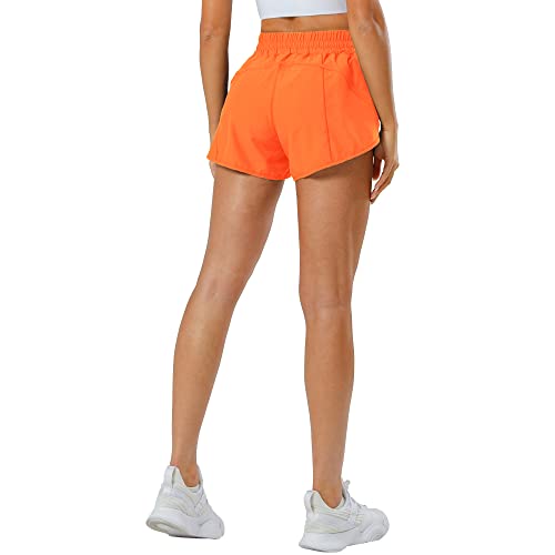 Image of Aurefin Athletic Shorts for Women,Women's Quick Dry Workout Sports Active Running Track Shorts with Elastic and Zip Pockets