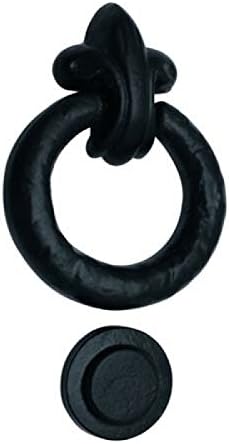 Adonai Hardware"Molid" Antique Heavy Duty Cast Iron Front Entry Sturdy Stylish Ring Door Knockers (Matte Black) for Vintage Wooden Barn Shed Doors, Gates, Fences, Furniture and Farmhouse
