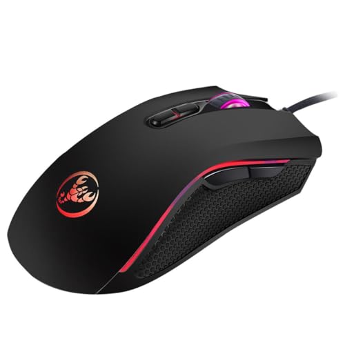 Tofficu 1 Pieza Ratón Gaming con Cable dpi Ajustable Iluminación LED Accesorio de Ordenador Duradero para Casa y Oficina