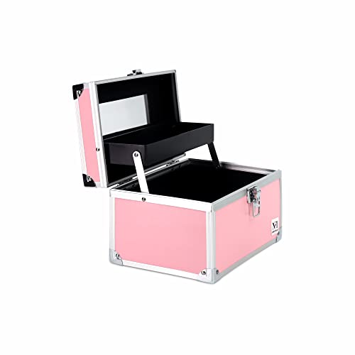 NFI essentials Makeup Bag Cosmetic Box Bridal Box Make up Box Trousseau Box Vanity Beauty Case Organizer for Wedding Makeup Box for Bride (Pink)