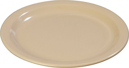 Carlisle FoodService Products Dallas Ware Reusable Plastic Plate Salad Plate with Rim for Buffets, Home, and Restaurants, Melamine, 7.25 Inches, Tan, (Pack of 48) - Image 8